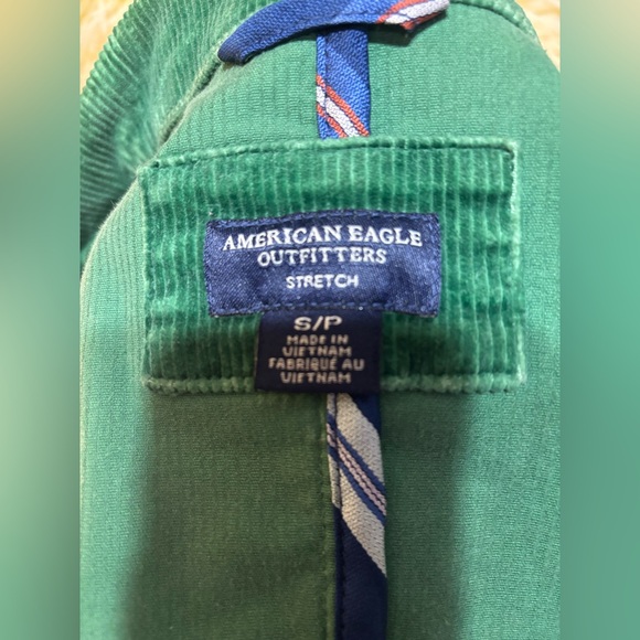 American Eagle Green Corduroy Blazer Jacket Women’s Small Fitted Preppy Academia - Picture 5 of 6